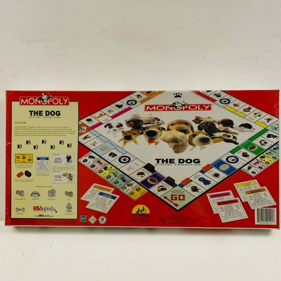 Vintage Monopoly The‎ Dog Artist Collection Board Game Hasbro New Sealed - Picture 2 of 7
